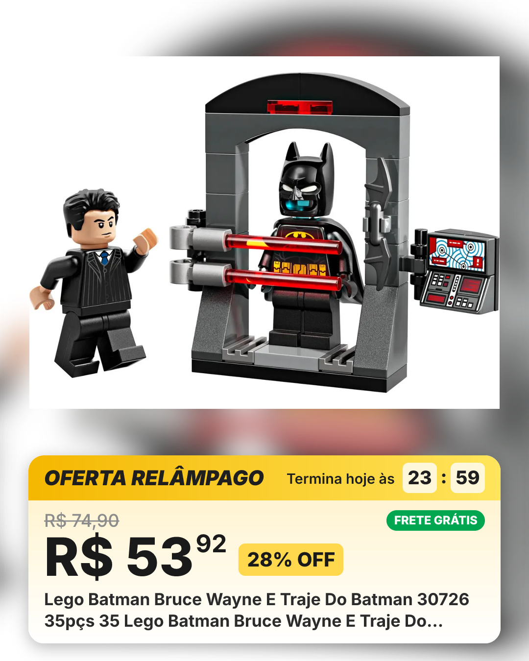 Lego Batman Bruce Wayne E Traje Do Batman 30726 35pçs 35 Lego Batman Bruce Wayne E Traje Do Batman 30726 35pçs