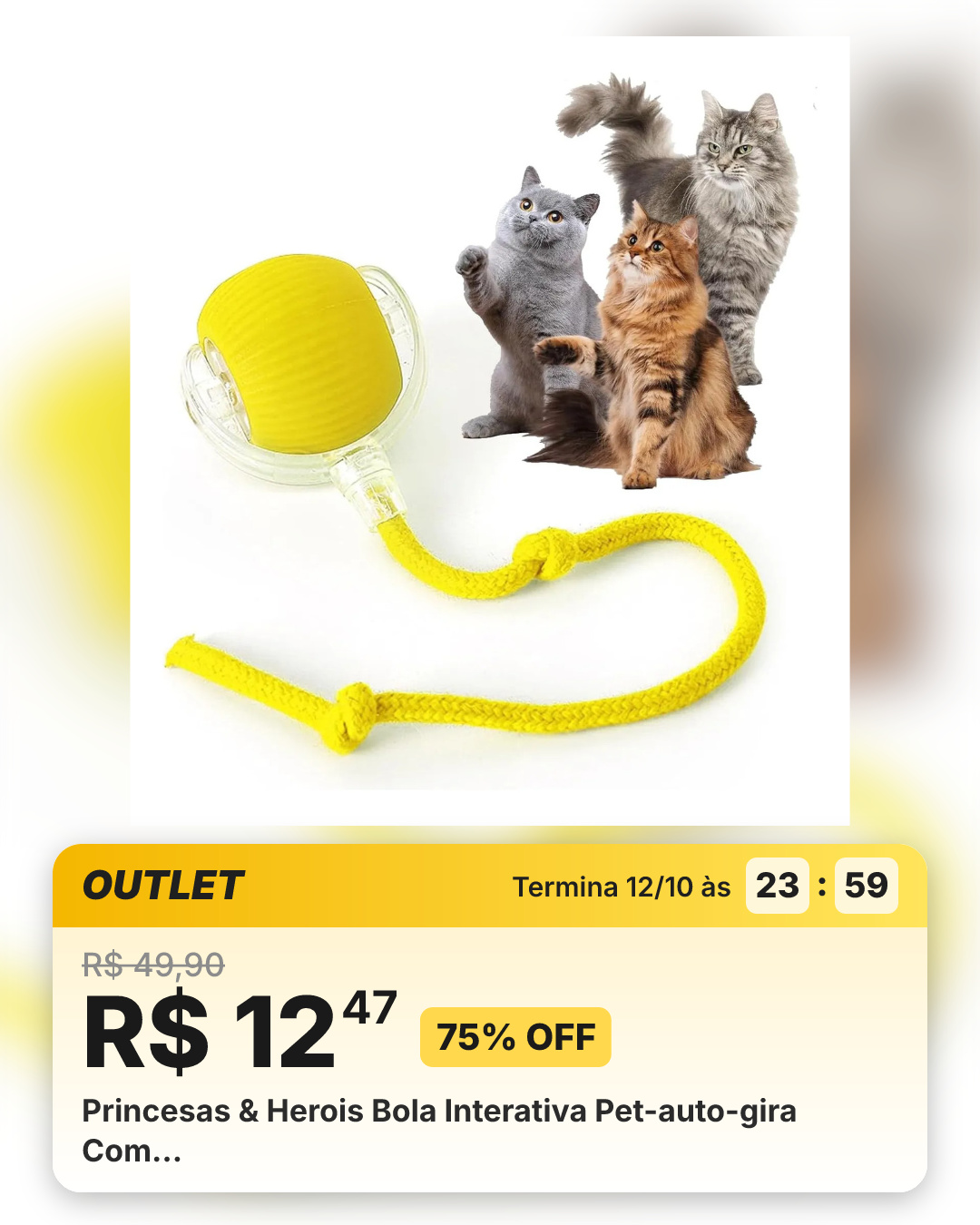 Princesas & Herois Bola Interativa Pet-auto-gira Com…