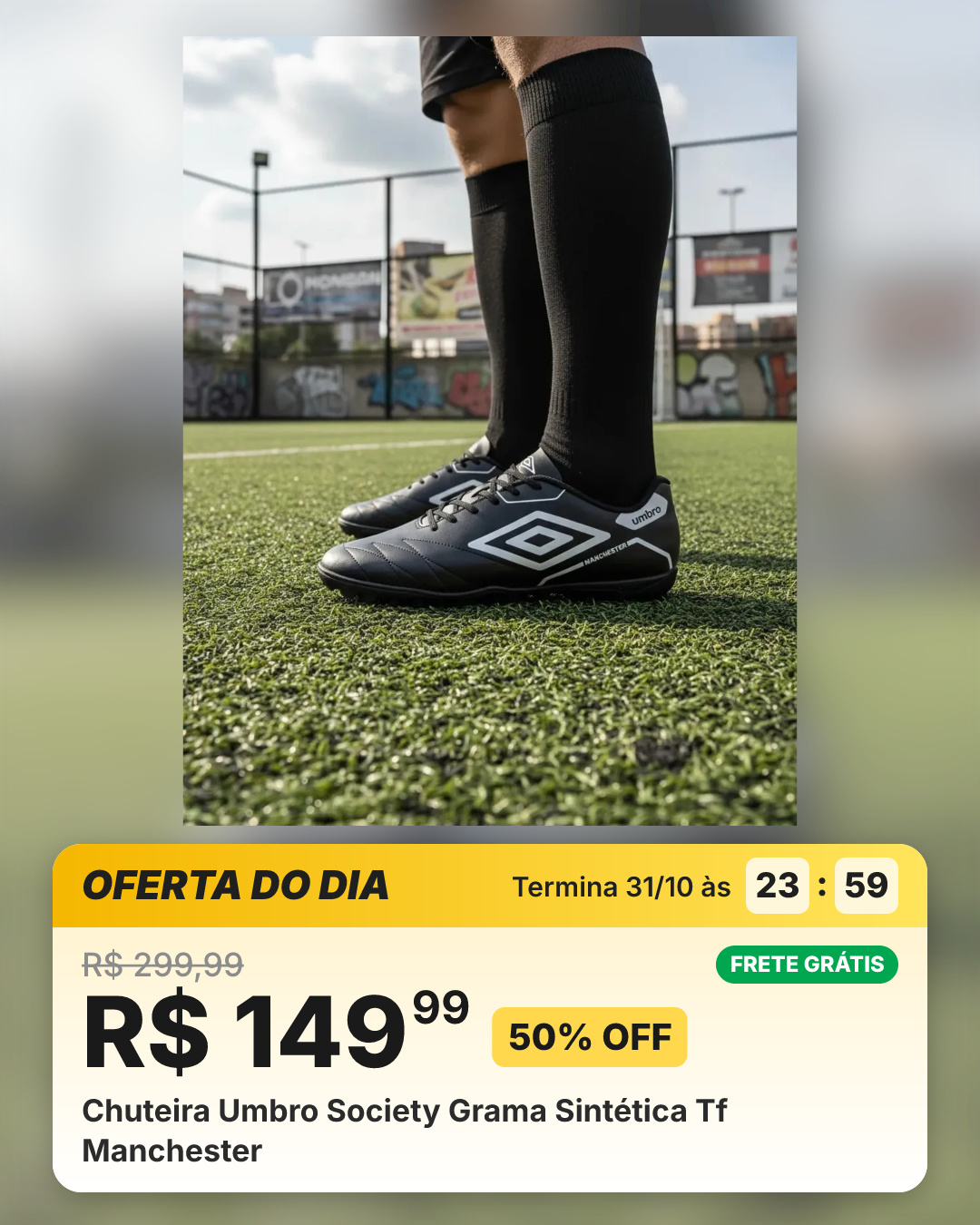 Chuteira Umbro Society Grama Sintética Tf Manchester