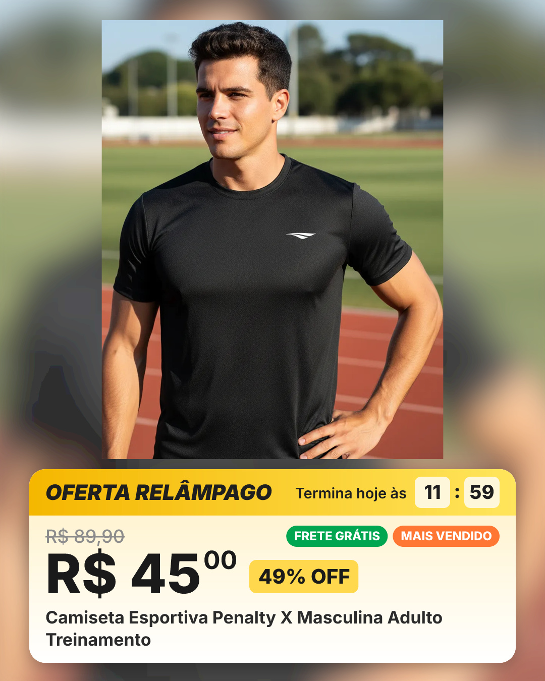 Camiseta Esportiva Penalty X Masculina Adulto Treinamento
