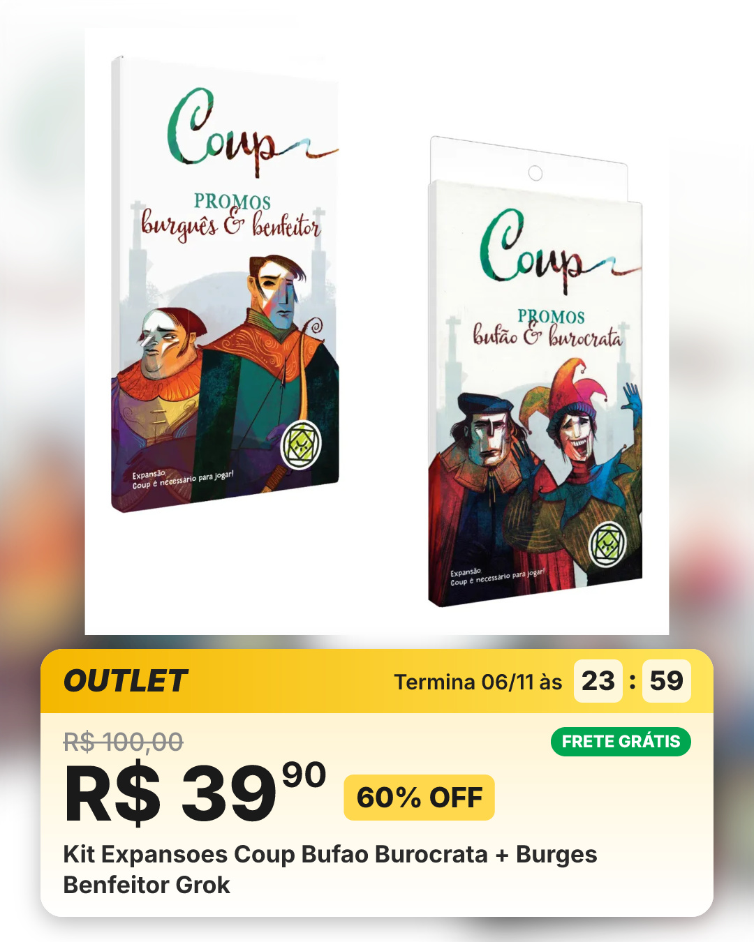 Kit Expansoes Coup Bufao Burocrata + Burges Benfeitor Grok
