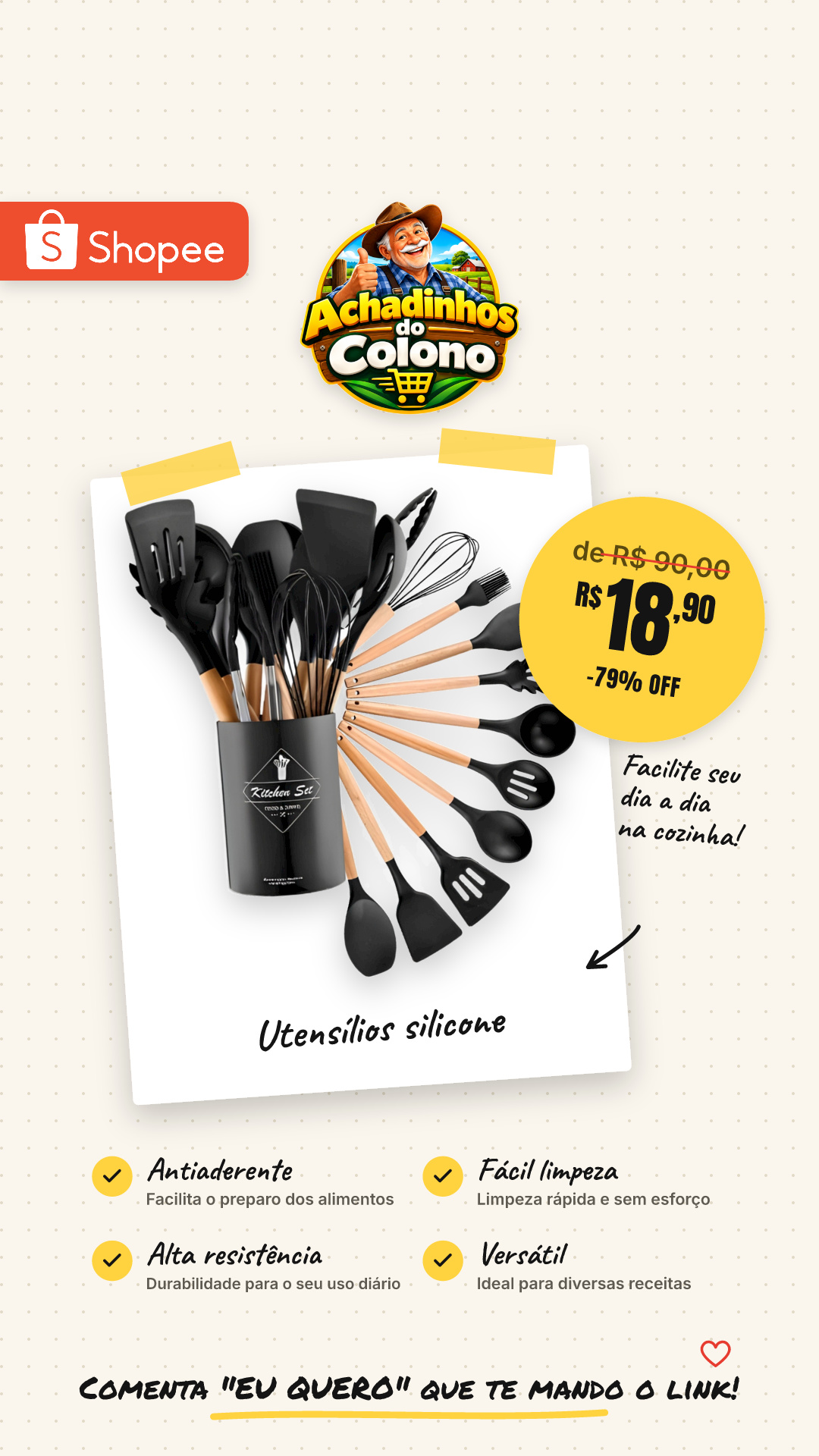 Utensílios Silicone Cozinha Antiaderente Fácil Limpeza Alta Resistência