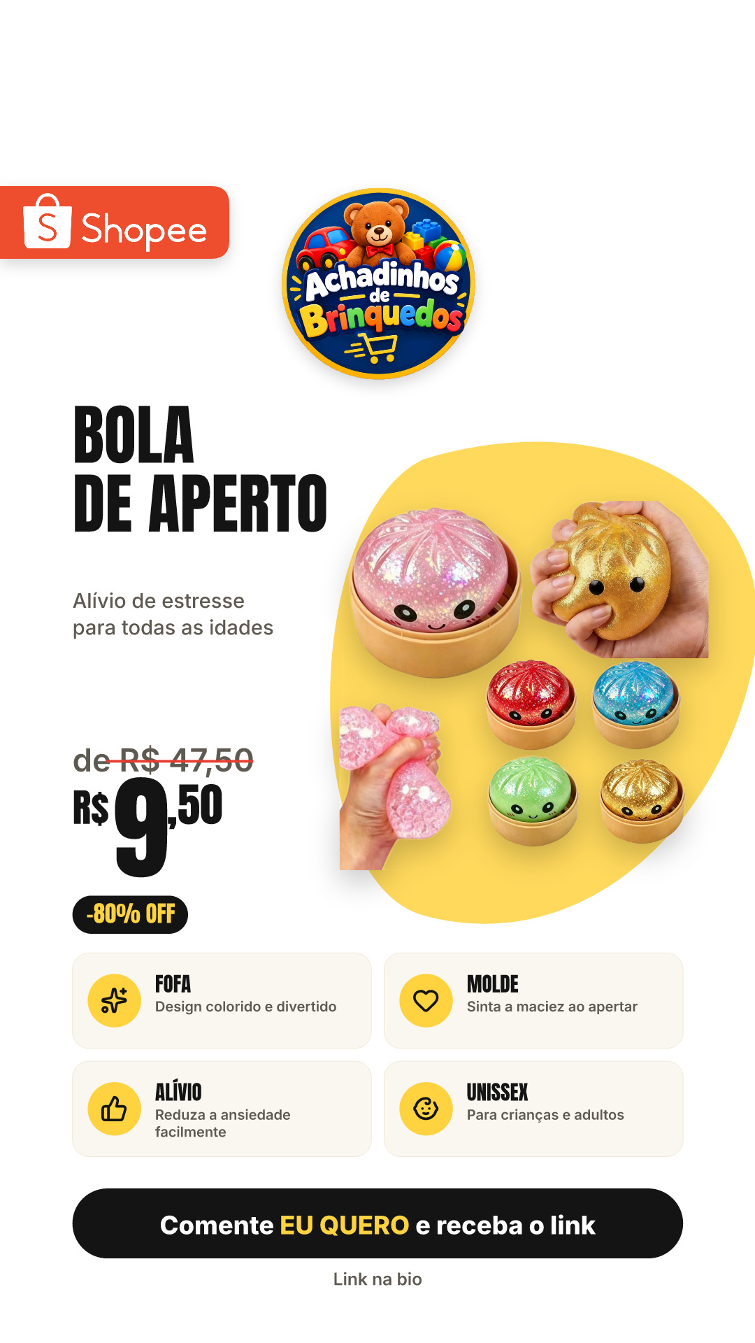 Bola De Aperto De Pão De Ouro Colorida Fofa De 5.5 Cm , Brinquedo Mole De Alívio De Estresse Para Crianças E Adultos , C
