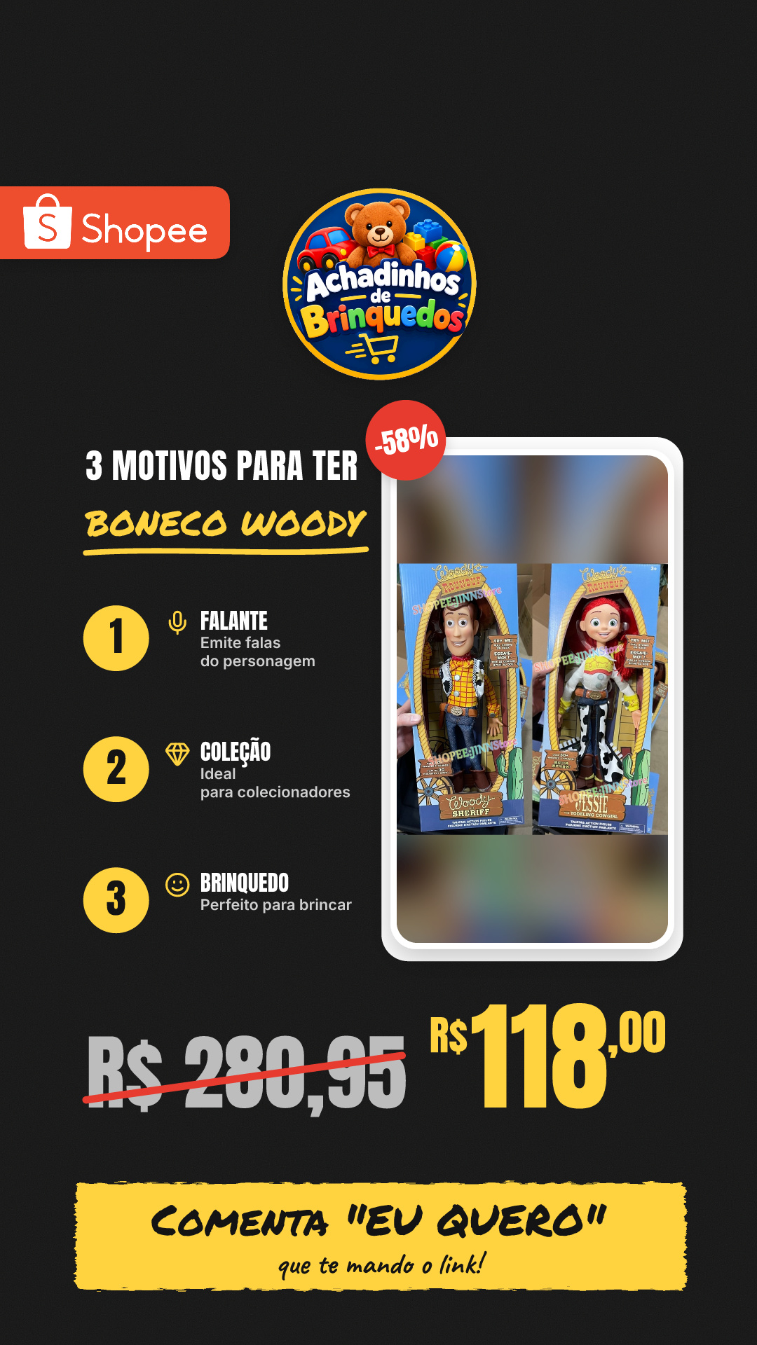 Toy Story Boneco Falante de Cordinha Woody Jessie Figura de Ação Boneco de Coleção Brinquedo Presente para Crianças