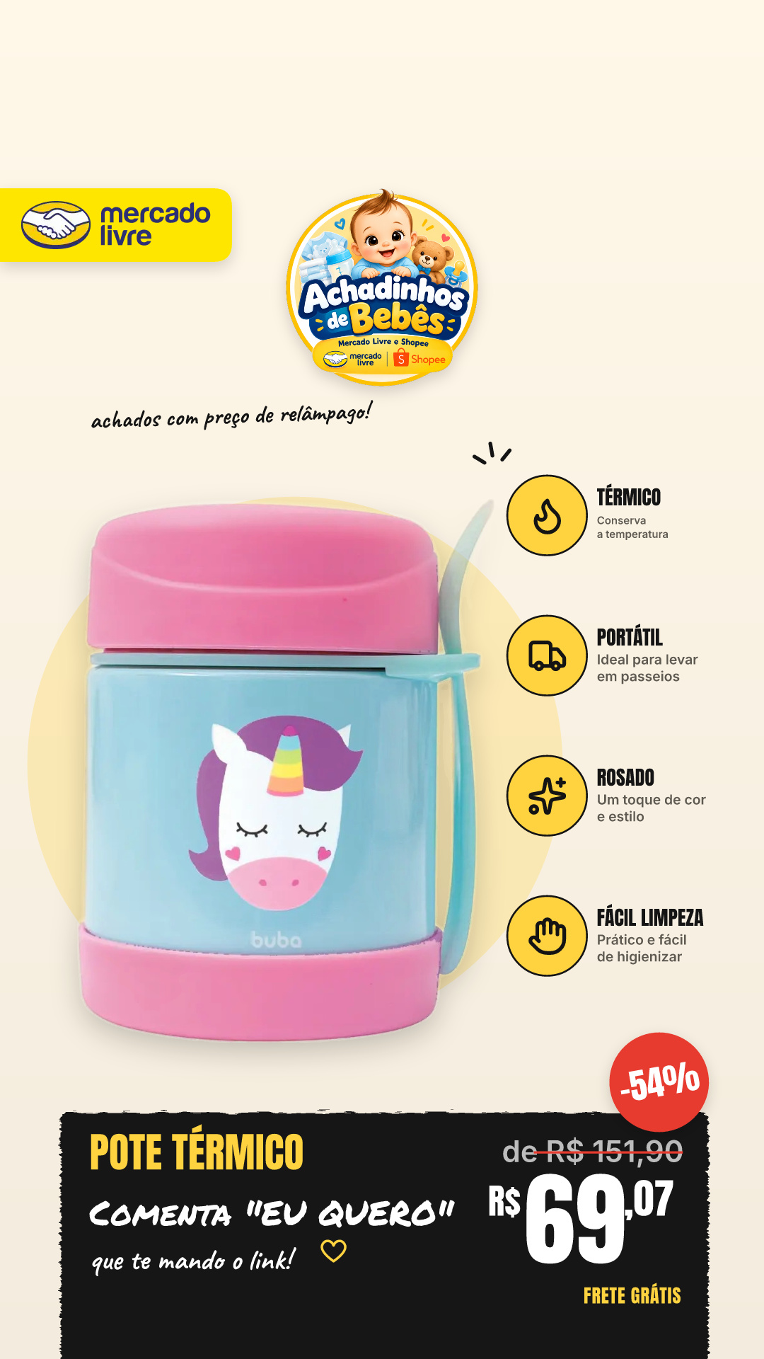 Pote Térmico Rosa - Buba
