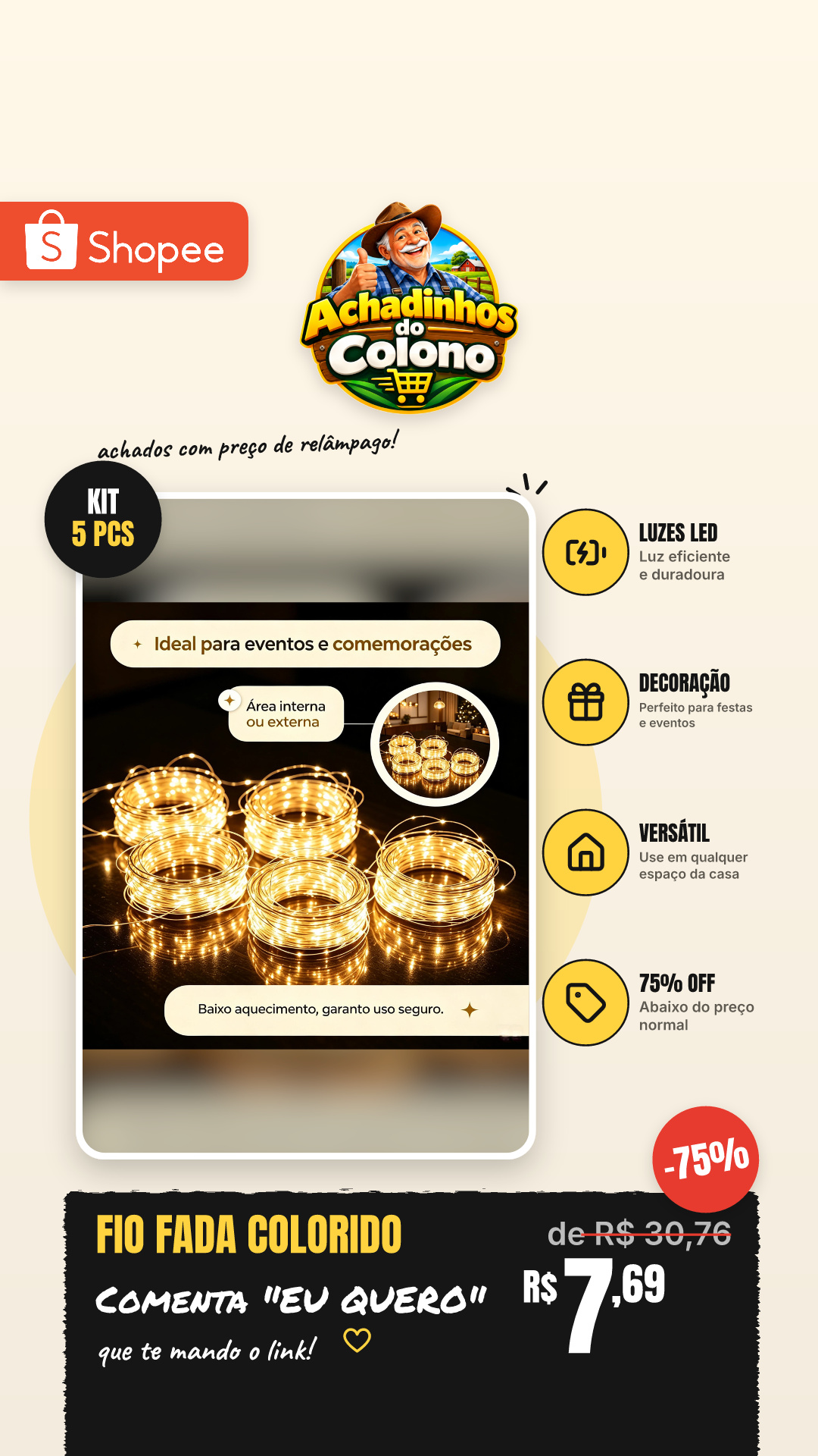 1/2/5 Pcs Colorido Fio Fada 2M Com Luzes Led Fada Para Decoração De Casa e Natal Festa