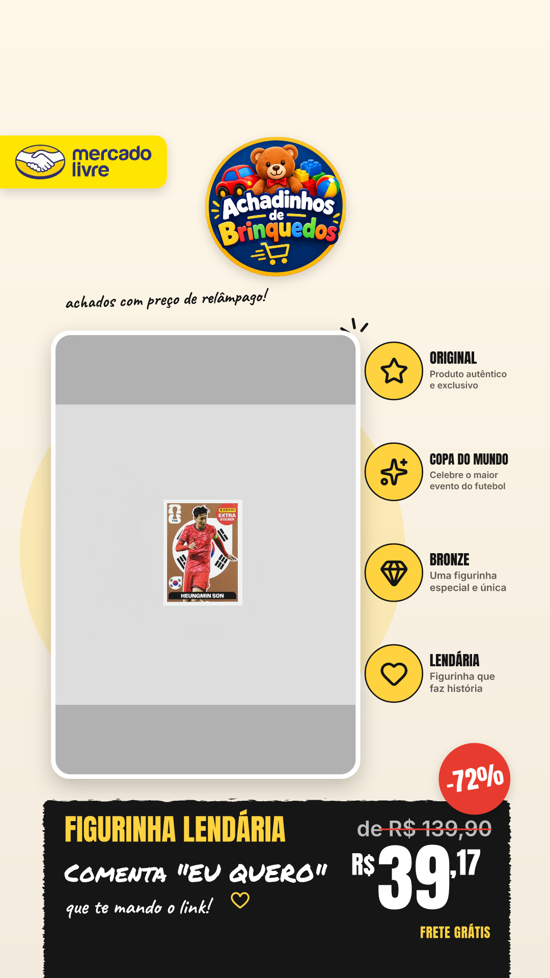 Figurinha Lendária Bronze Legend Copa Do Mundo 2026…