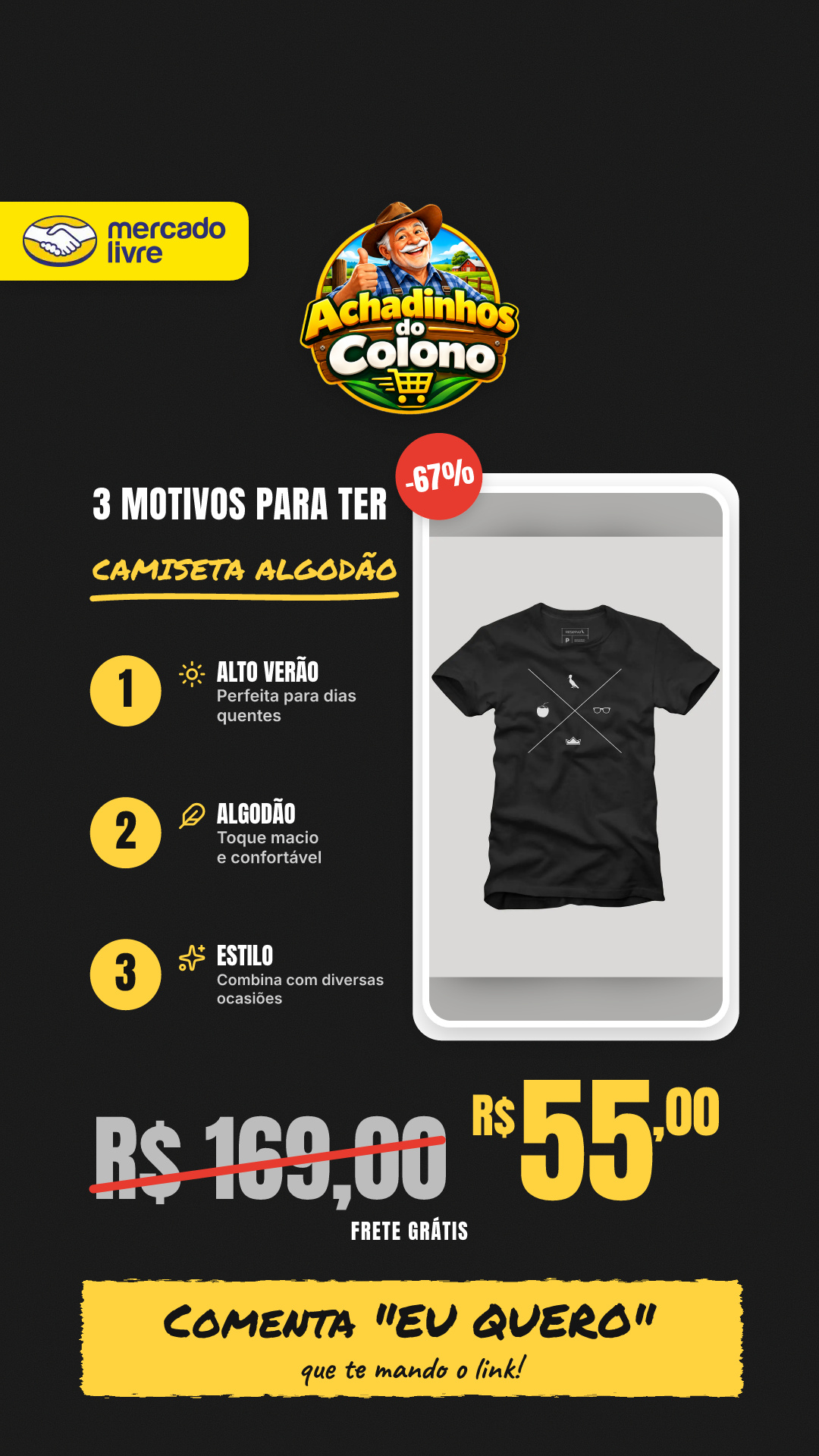 Camiseta Algodão Alto Verão Thiaguinho Reserva