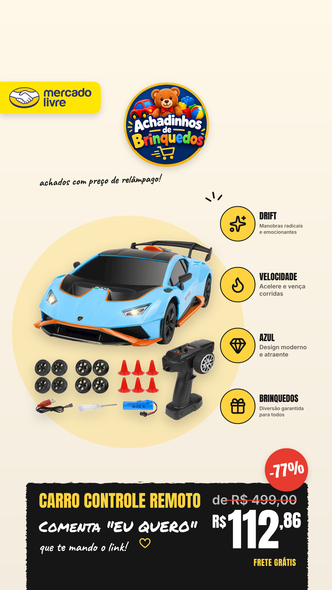 Carro De Controle Remoto Brinquedos De Drift De Velocidade Azul