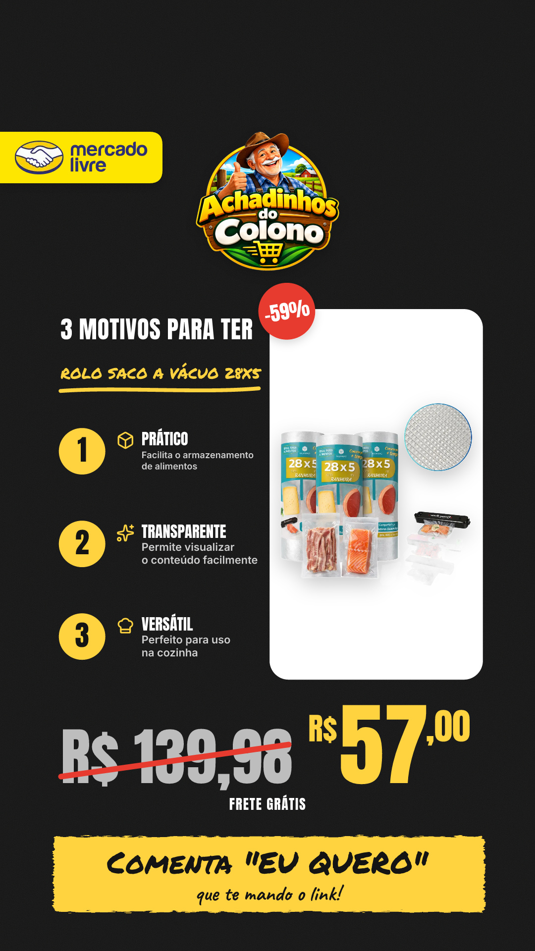 3 Unidades Bobina Rolo Gofrado 28x5 Sacos A Vacuo Para Seladora Domestica Vaccum Sealer Saco Plastico Ranhura Selar Alimento Cozinha Freezer Geladeira Saquinhos Embalagem Ranhura Transparentes A Vacu