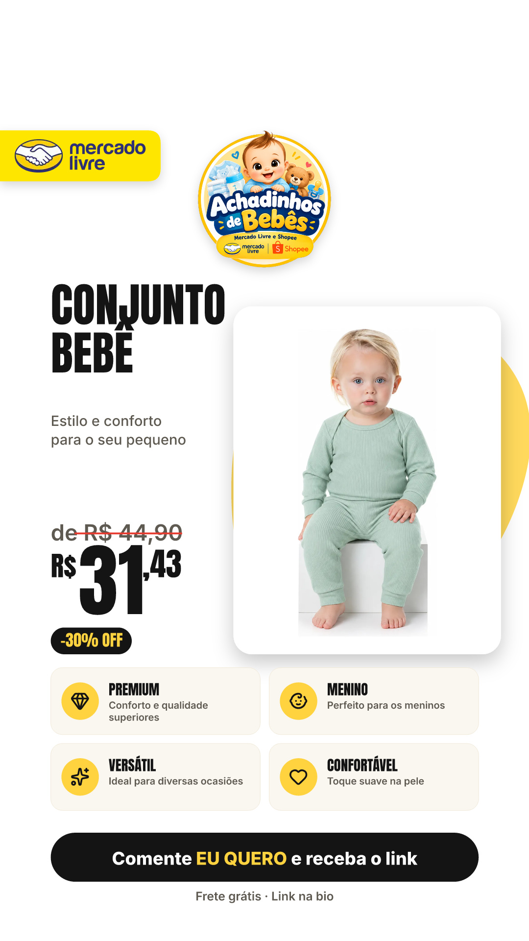 Conjunto Canelado Premium Bebê Menino Rn Ao Gg Verde Gg