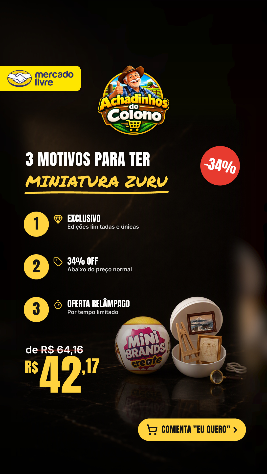 Miniatura Zuru Mini Brands Masterpieces Série 1