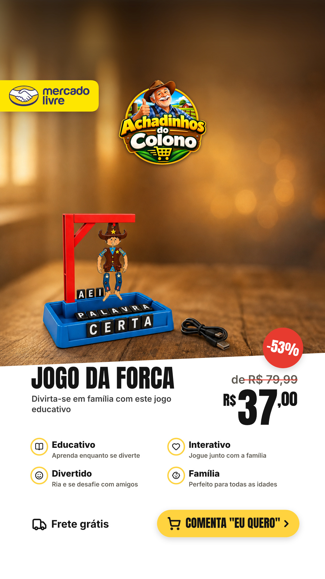 Jogo Da Forca Divertido Para Familia Educativo Interativo